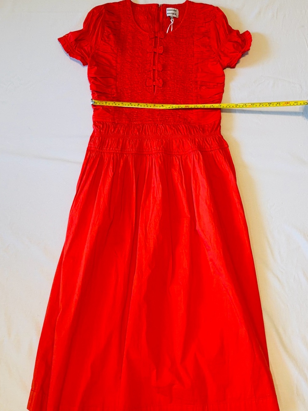 Anthropologie Damson Madder Saffy Midi Dress Red Alert NWOT Size 16 - Picture 6 of 10